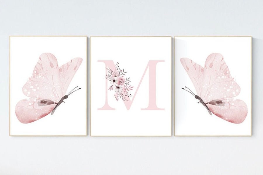 Nursery decor girl butterfly, blush nursery, butterflies, Nursery Art, Girl Nursery Art, Butterfly Nursery Decor for Baby Girl, Butterfly