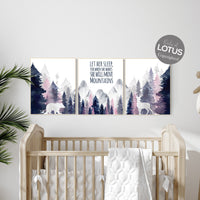 Nursery decor woodland, mountain wall art, tree nursery decor, adventure theme nursery, forest, navy, blush woodland animals, forest