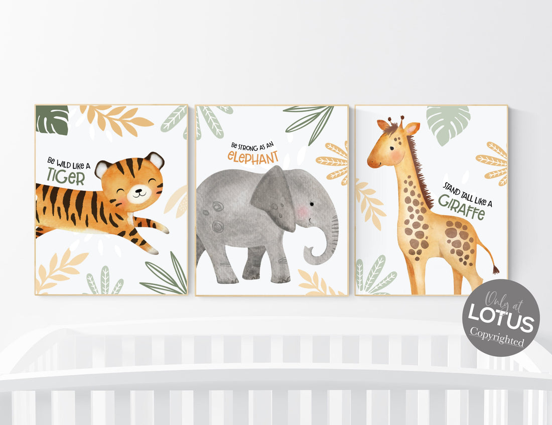 Safari nursery prints, Boho Nursery Prints, boy safari, Safari Nursery Prints, Boho Nursery Wall Art, Safari nursery decor, jungle animals