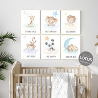 Nursery decor animals, animals prints, nursery art woodland, nursery prints gender neutral, animal nursery, safari animals, jungle animals