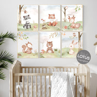 Woodland nursery decor, animals prints, gender neutral nursery, jungle animals, gender neutral nursery, Woodland Nursery, woodland animals