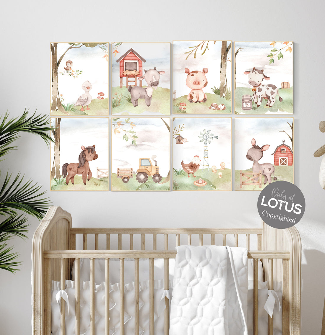 Nursery wall art animals, farm animals, farm nursery, nursery prints gender neutral, animals prints, farm themed nursery, Farm animals print