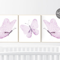 Nursery decor girl butterfly, nursery decor lavender, nursery decor girl lilac, Butterfly Nursery Art, Girl Nursery Art, purple nursery