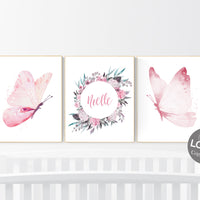 Nursery decor girl butterflies, Butterfly Nursery Art, pink nursery, Girl Nursery Art, Butterfly Nursery wall decor, girl nursery ideas