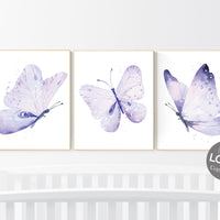 Nursery decor girl butterfly, nursery decor purple, nursery decor girl lilac, Butterfly Nursery Art, Girl Nursery Art, Butterfly Wall Art