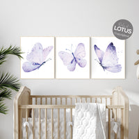 Nursery decor girl butterfly, nursery decor purple, nursery decor girl lilac, Butterfly Nursery Art, Girl Nursery Art, Butterfly Wall Art