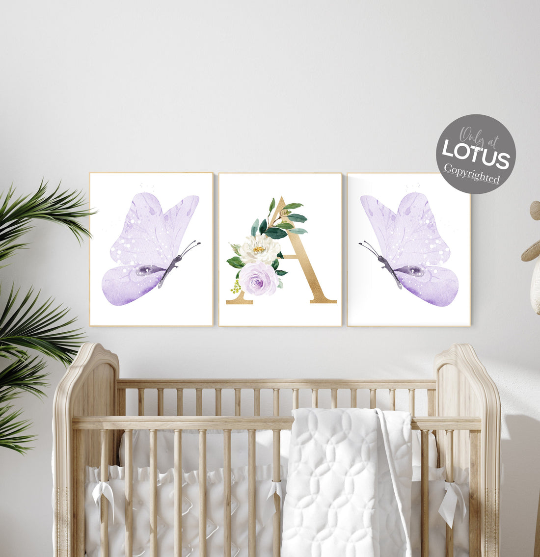 Nursery decor girl butterfly, nursery decor purple, nursery decor girl lilac, Butterfly Nursery Art, Girl Nursery Art, Butterfly Wall Art