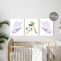 Nursery decor girl butterfly, nursery decor purple, nursery decor girl lilac, Butterfly Nursery Art, Girl Nursery Art, Butterfly Wall Art