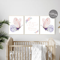 Nursery decor girl butterfly, Butterfly Nursery Art, Girl Nursery Art, Butterfly Nursery Decor for Baby Girl, flower nursery, light pink