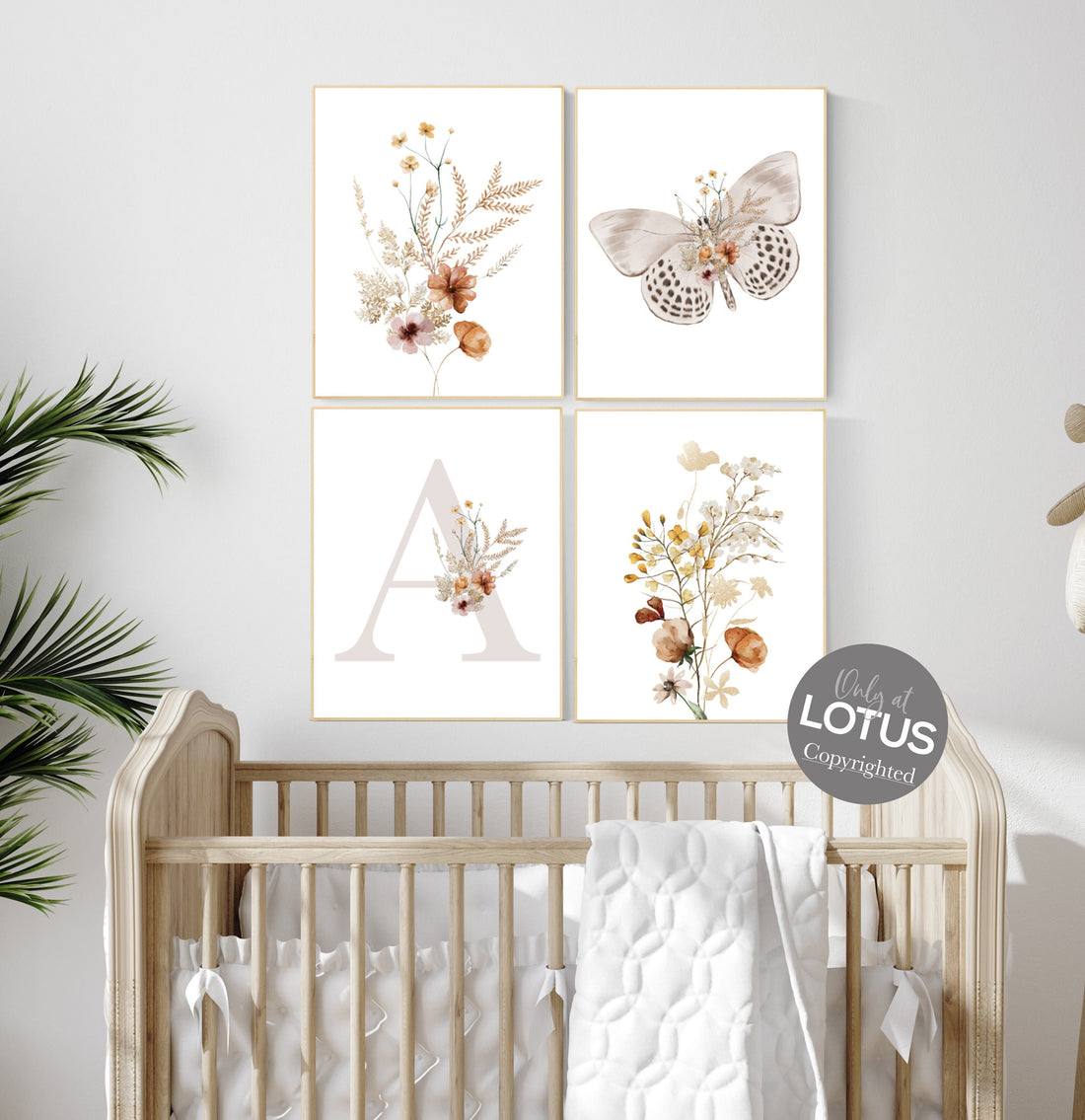 Boho Nursery, Wildflower Nursery Decor, Butterfly nursery, Floral Nursery, Girl Nursery Decor, flower nursery, Botanical Print, girl nursery