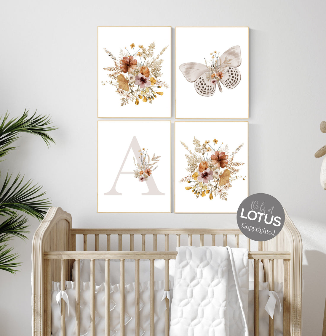 Wildflower Nursery Decor, Boho Nursery, Butterfly nursery, Floral Nursery, Girl Nursery Decor, flower nursery, Botanical Print, girl nursery