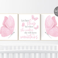 Nursery decor girl butterflies, Butterfly Nursery Art, Girl Nursery Art, Butterfly Nursery Decor for Baby Girl, Butterfly Art, light pink