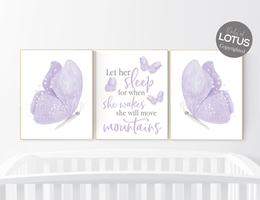 Nursery decor girl butterfly, nursery decor purple, nursery decor girl lilac, Butterfly Nursery Art, Girl Nursery Art, Butterfly Wall Art