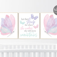 Butterfly nursery decor, pastel nursery decor, girl room decor, girl nursery, butterfly prints, pink nursery, purple nursery, teal nursery