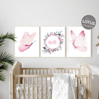 Nursery decor girl butterflies, Butterfly Nursery Art, pink nursery, Girl Nursery Art, Butterfly Nursery wall decor, girl nursery ideas