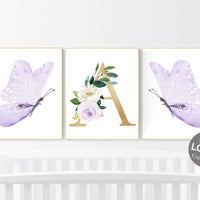 Nursery decor girl butterfly, nursery decor purple, nursery decor girl lilac, Butterfly Nursery Art, Girl Nursery Art, Butterfly Wall Art