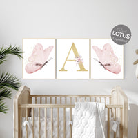 Nursery decor girl butterfly, Butterfly Nursery Art, Girl Nursery Art, Butterfly Nursery Decor for Baby Girl, flower nursery, pink gold