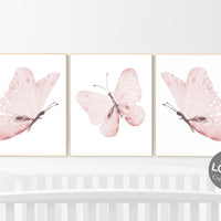 Nursery decor girl butterfly, Butterfly Nursery Art, Girl Nursery Art, Butterfly Nursery Decor for Baby Girl, flower nursery, light pink