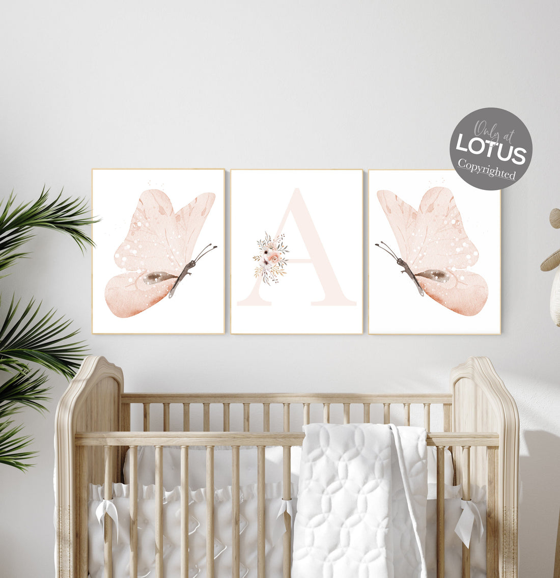 Nursery decor girl butterflies, peach nursery, Butterfly Nursery Art, Girl Nursery Art, Butterfly Nursery Decor for Baby Girl, floral