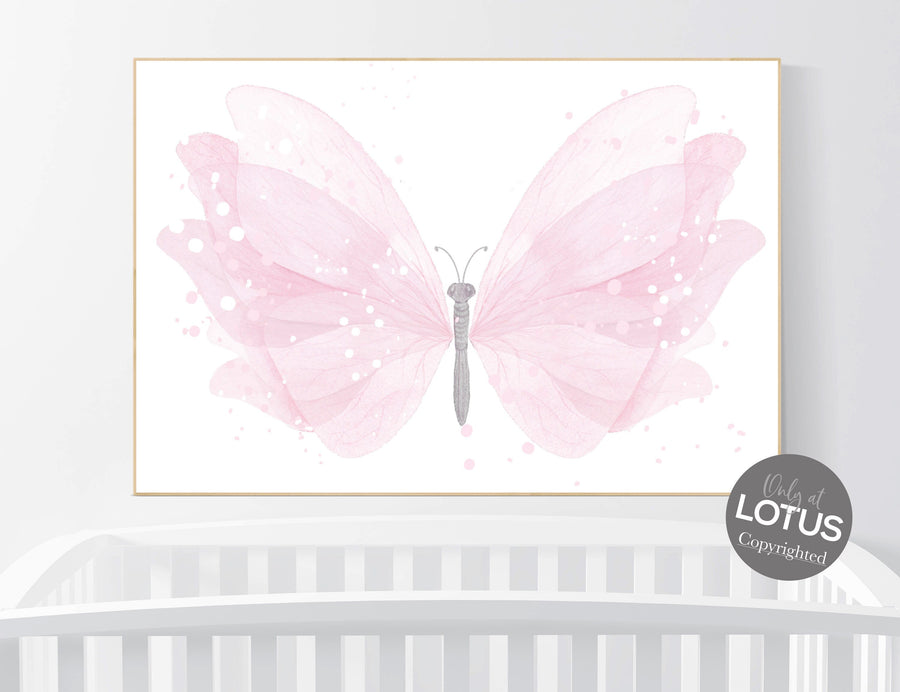 Nursery decor girl butterfly, pink butterfly, Butterfly Nursery Art, girls room, butterfly prints, Butterfly Art, pink nursery