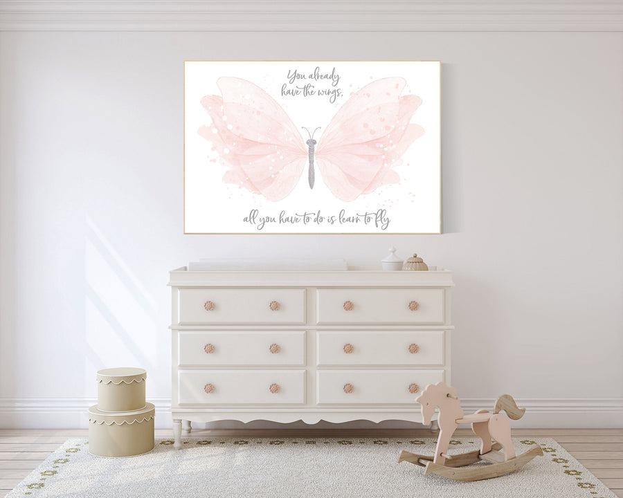 Girl nursery, butterfly nursery, Blush pink, Butterfly Nursery Art, girls room, butterfly prints, Butterfly Art, blush nursery, girl nursery
