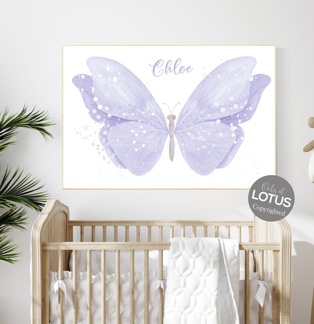 Nursery decor girl butterfly, nursery decor purple, nursery decor girl lilac, Butterfly Nursery Art, Girl Nursery Art, Butterfly Wall Art