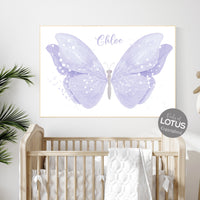 Nursery decor girl butterfly, nursery decor purple, nursery decor girl lilac, Butterfly Nursery Art, Girl Nursery Art, Butterfly Wall Art