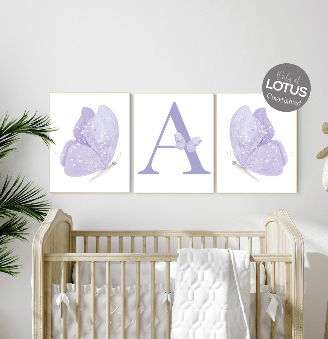 Purple nursery decor, nursery decor girl butterfly, girl nursery prints, purple nursery, butterfly nursery, butterfly prints for nursery