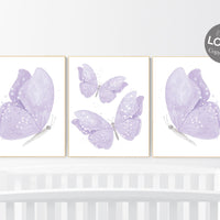 Nursery decor girl butterfly, nursery decor purple, nursery decor girl lilac, Butterfly Nursery Art, Girl Nursery Art, Butterfly Wall Art