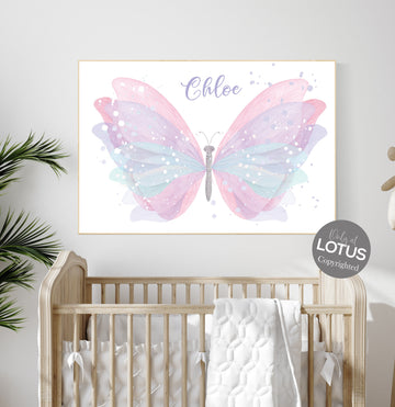 Nursery decor girl butterfly, pastel colors, pink nursery, Butterfly Nursery Art, girls room decor, butterfly prints, lilac nursery