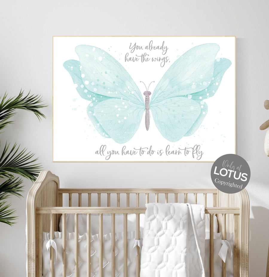 Butterfly nursery, Nursery decor girl, teal nursery, girls room decor, butterfly prints for nursery,  girl room decor, aqua nursery