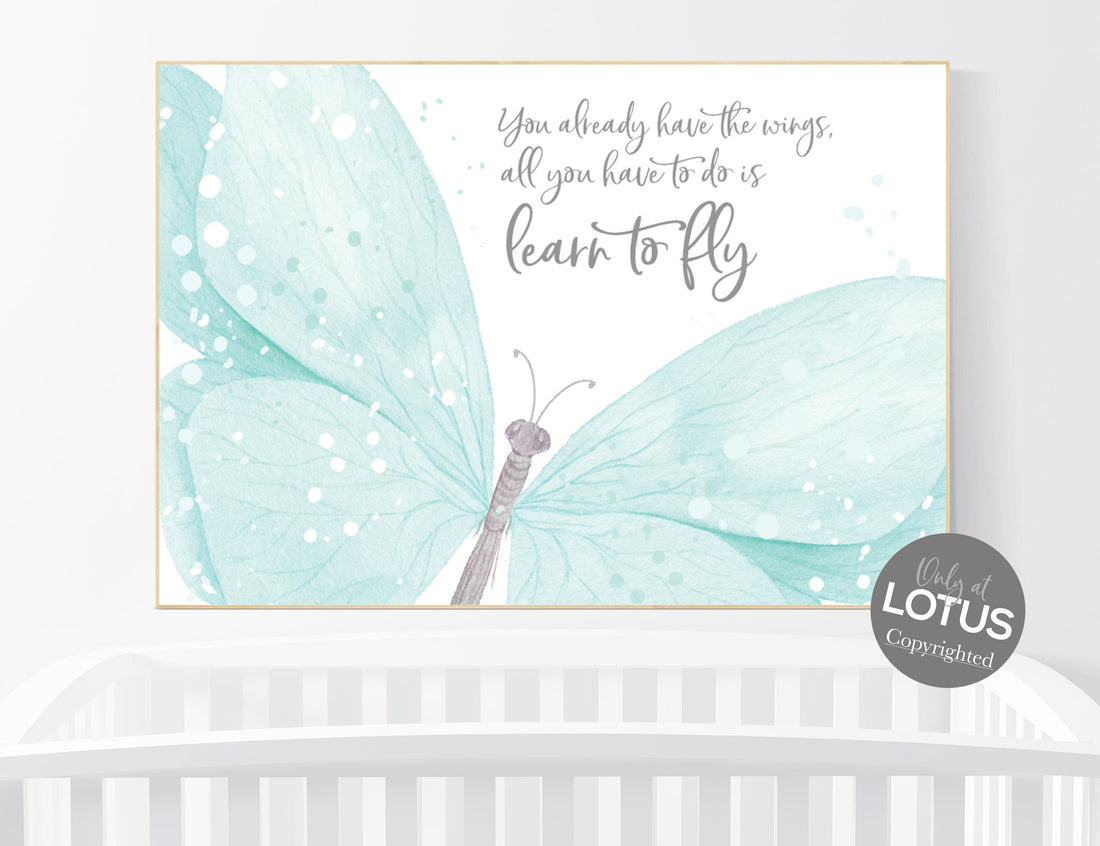 Butterfly nursery, Nursery decor girl, teal nursery, girls room decor, butterfly prints for nursery,  girl room decor, aqua nursery