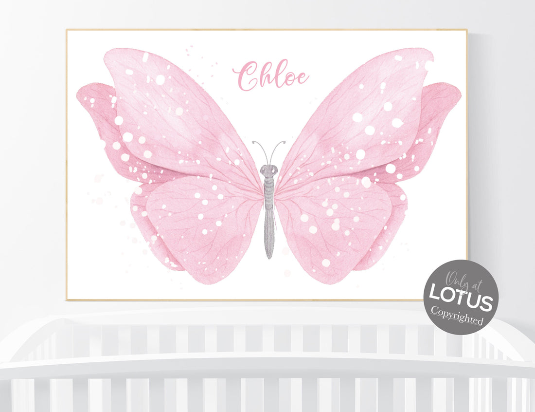 Nursery decor girl butterfly, pink nursery, butterfly prints, Girl Nursery Art, Butterfly Nursery, girls room decor, girls nursery