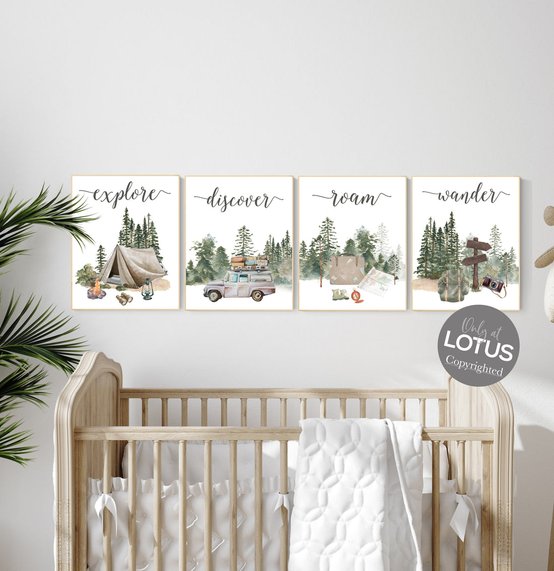Travel nursery print, Explore nursery wall art, Baby boy nursery, Adventure Set of 6 prints, Camping Prints, Adventure Nursery Decor