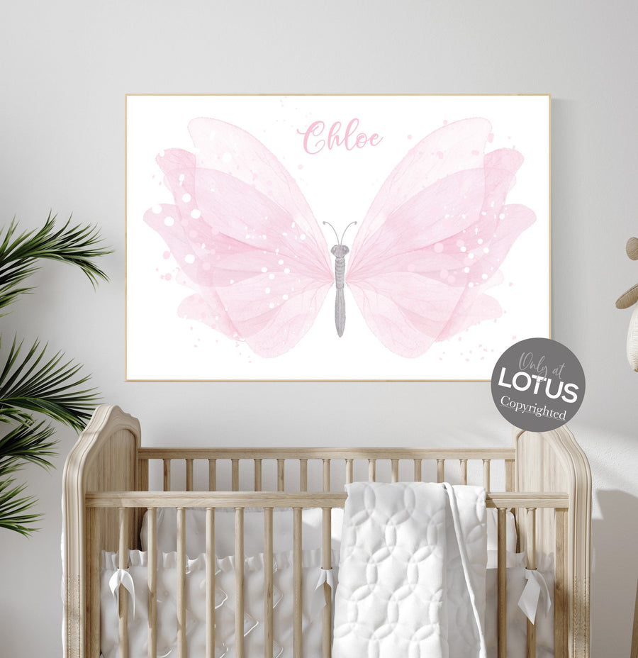 Nursery decor girl butterfly, pink nursery, butterfly prints, Girl Nursery Art, Butterfly Nursery, girls room decor, girls nursery