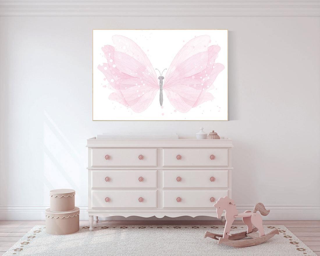 Nursery decor girl butterfly, pink butterfly, Butterfly Nursery Art, girls room, butterfly prints, Butterfly Art, pink nursery