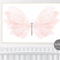 Nursery decor girl butterfly, blush pink butterfly, Butterfly Nursery Art, girls room, butterfly prints, Butterfly Art, blush nursery