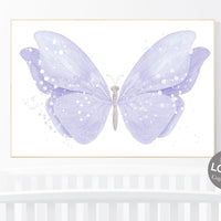 Nursery decor girl purple, nursery decor girl, butterfly nursery wall art, lavender nursery, lilac nursery, girls room decor purple