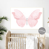 Nursery decor girl, butterfly print, Blush pink, name nursery, Butterfly Nursery Art, girls room, blush nursery, girl nursery wall art