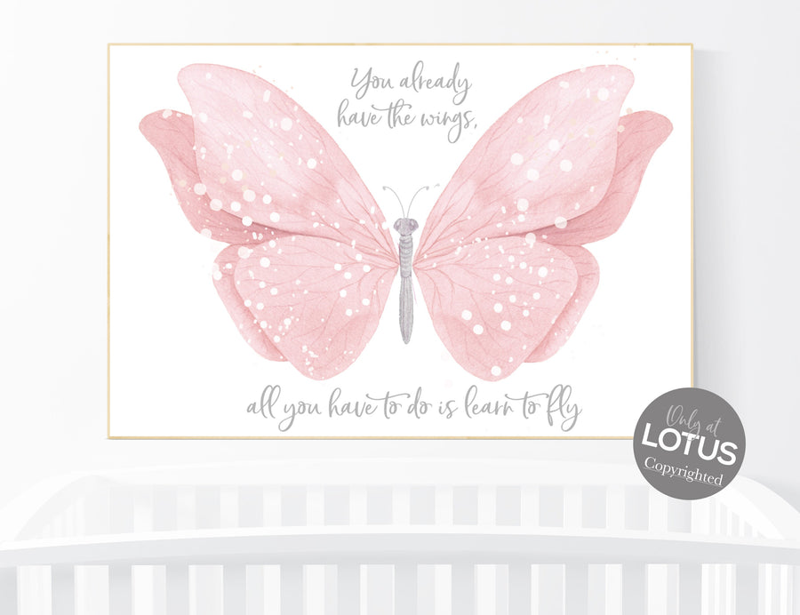 Girl nursery, butterfly nursery, Blush pink, Butterfly Nursery Art, girls room, butterfly prints, Butterfly Art, blush nursery, girl nursery