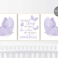 Butterfly print for girls nursery, Purple nursery, nursery decor girl butterfly, lilac nursery decor, girl nursery prints, lavender nursery