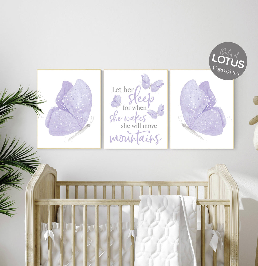 Butterfly print for girls nursery, Purple nursery, nursery decor girl butterfly, lilac nursery decor, girl nursery prints, lavender nursery