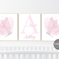 Nursery decor girl butterflies, Butterfly Nursery Art, Girl Nursery Art, Butterfly Nursery Decor for Baby Girl, Butterfly Art, light pink