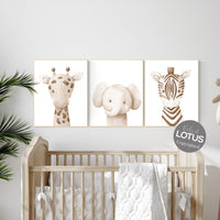 Nursery wall art animals, gender neutral nursery, Animals Nursery Prints, Woodland Nursery Decor, Safari Nursery Wall Art