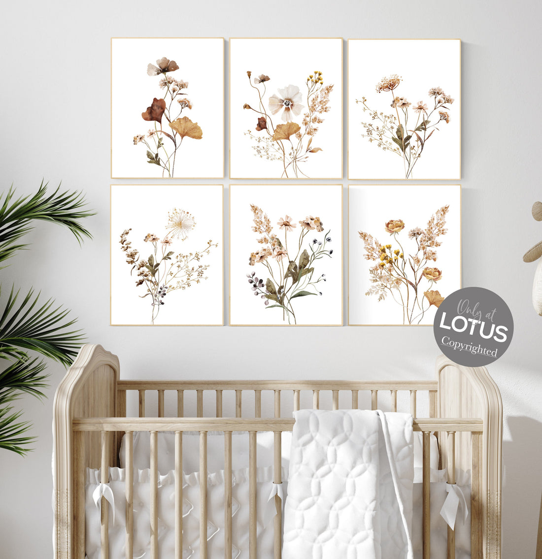 Wildflower Nursery Decor, Boho Nursery wall art, Floral Nursery, Girl Nursery Decor, vintage flower nursery, Botanical Print, home decor