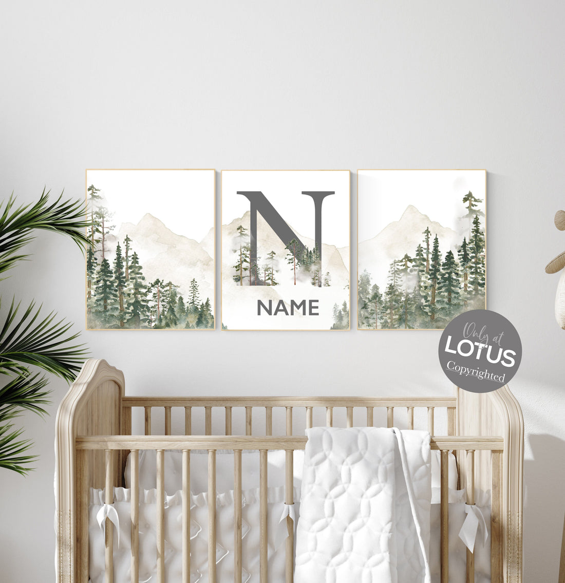 Mountain Nursery Decor: Woodland Animals Art Print