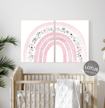 Boho Rainbow Set, Nursery decor rainbow, pink nursery, Nursery Decor boho, girl nursery Ideas, rainbow nursery, girls room decor, pink