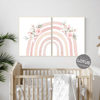 Nursery decor butterfly, Boho Rainbow Set, blush pink nursery, Nursery Decor boho, girl nursery Ideas, rainbow nursery, girls room decor