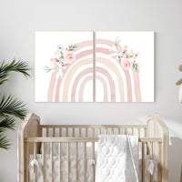 Nursery decor butterfly, Boho Rainbow Set, blush pink nursery, Nursery Decor boho, girl nursery Ideas, rainbow nursery, girls room decor