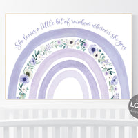 Purple nursery, Nursery decor girl rainbow, Boho Rainbow Set, lilac nursery, Nursery Decor boho, rainbow nursery, flower nursery, wildflower